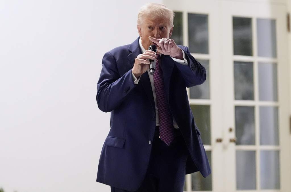 El presidente Donald Trump durante una cena en la Rosaleda de la Casa Blanca, el viernes 5 de septiembre de 2025, en Washington