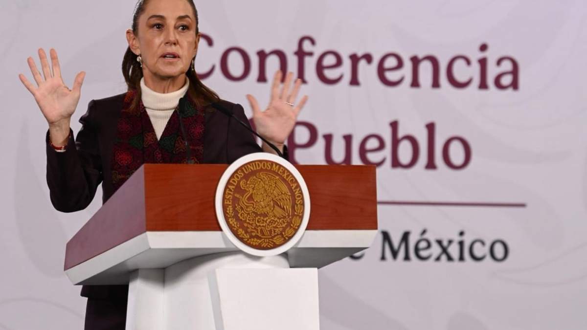 La presidenta Claudia Sheinbaum en la conferencia mañanera