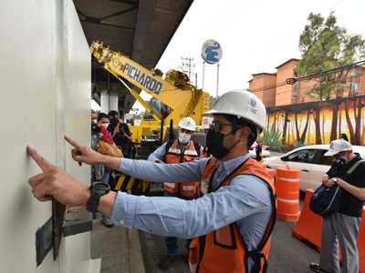 Inicia reconstrucción del tramo colapsado de la L12 del Metro