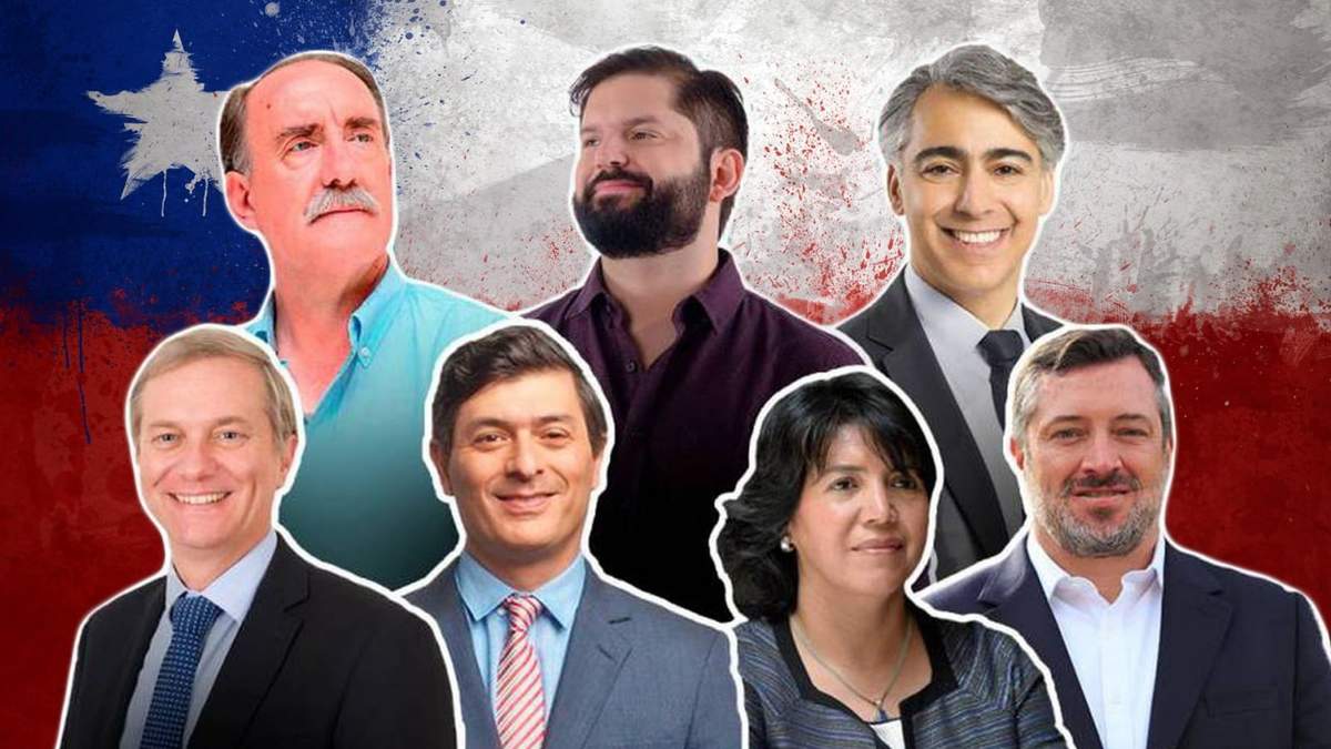 Los rostros de los candidatos presidenciales de Chile. Fuente: (Minuto Neuquén)