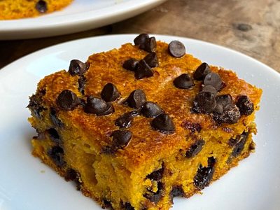 Torta de zapallo con chips de chocolate super fácil de hacer y en pocos minutos