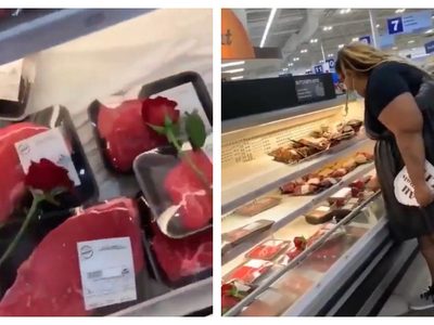 Funeral de veganos en la sección de carnes de un supermercado se vuelve viral