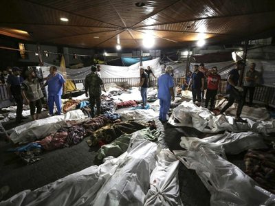 Bombardeo israelí contra un hospital de Gaza deja al menos 200 muertos