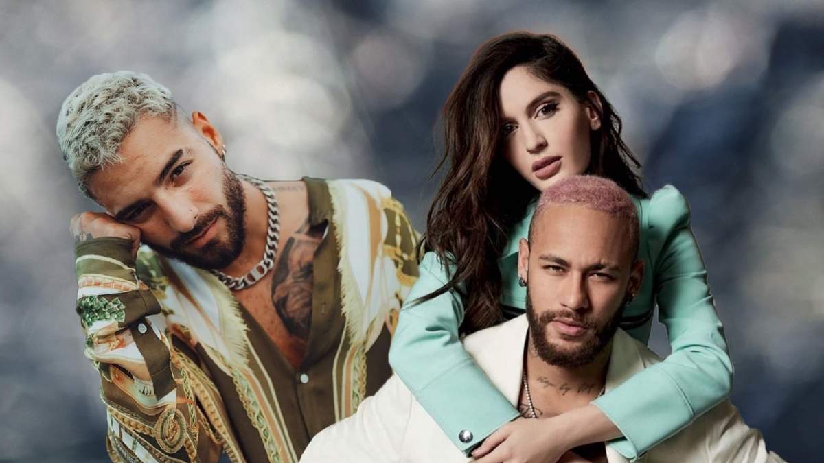 Maluma, Natalia Barulich y Neymar. Fuente: (Minuto Neuquén)