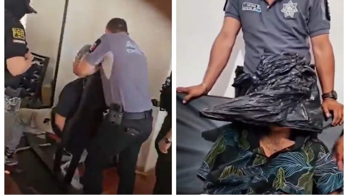 En ambos videos se observa a agentes ministeriales asfixiando con bolsas de plástico a dos hombres