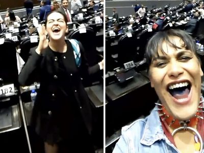 Tunden a María Clemente García y Andrea Chávez por celebrar así la aprobación de la Ley de Ingresos