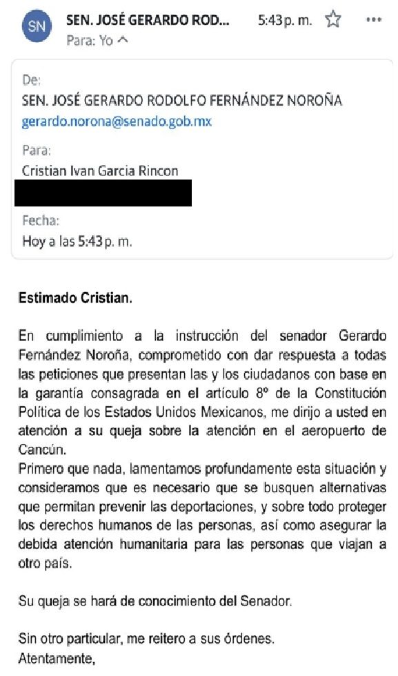 Denuncia Fernández Noroña