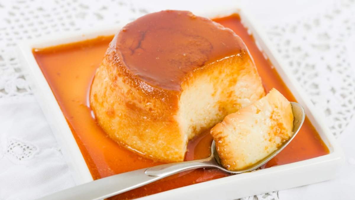Flan de dulce de leche. Fuente: (X)