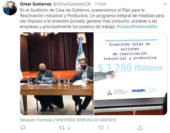 Tuit de Omar Gutiérrez