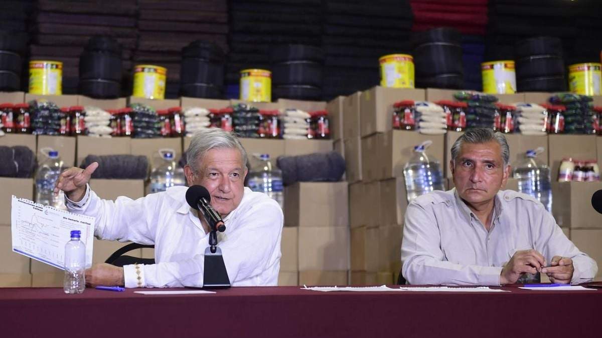El presidente Andrés Manuel López Obrador y el gobernador de Tabasco, Adán Augusto López