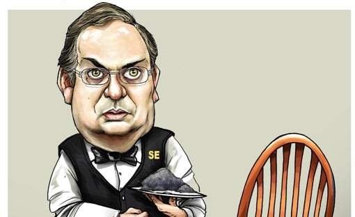 Vista previa de "En la mesa", cartón de José Antonio Rodríguez