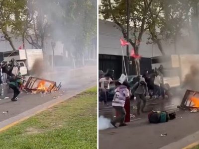 Video muestra cómo un fotógrafo es gravemente herido en la cabeza en Argentina