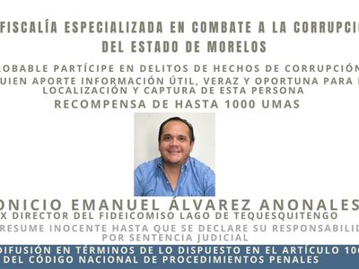Autoridades ofrecen recompensa por Dionicio Álvarez, exfuncionario de Cuauhtémoc Blanco