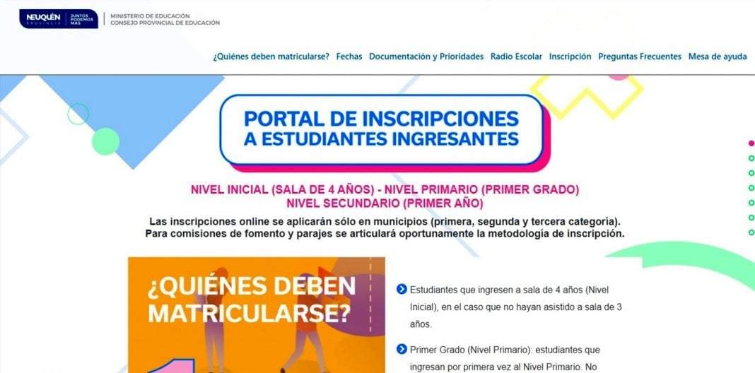 Inscripción a clases en Neuquén. Fuente: (Twitter)