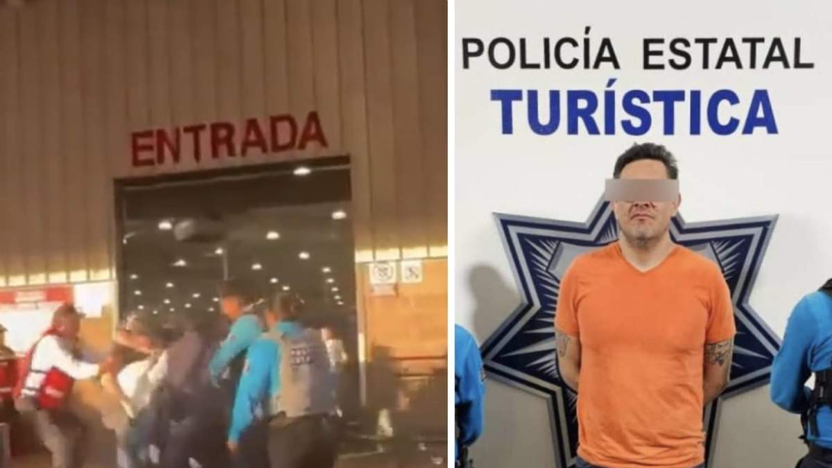 Una escena del video que se viralizó en redes; a la derecha, un presunto implicado
