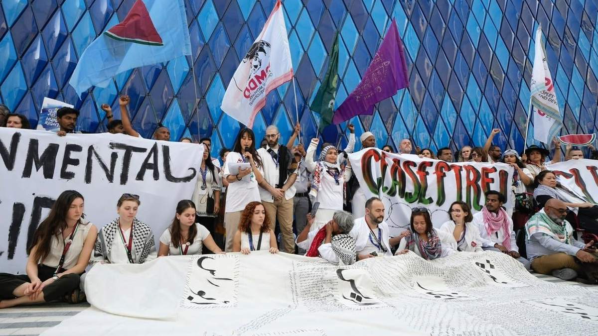 Apoyo a palestinos en la COP28, en Dubái