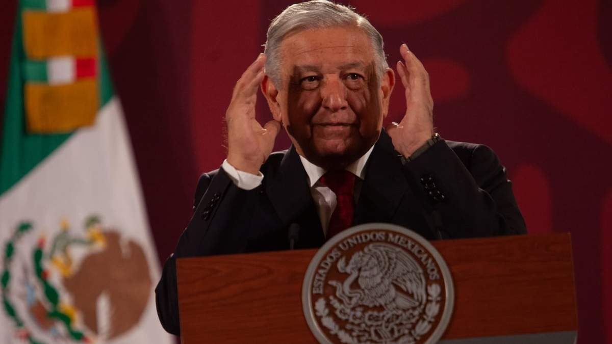 El presidente López Obrador durante su conferencia de prensa matutina de este lunesq