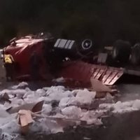 Volcó otro camión en la ruta 60 de Chile