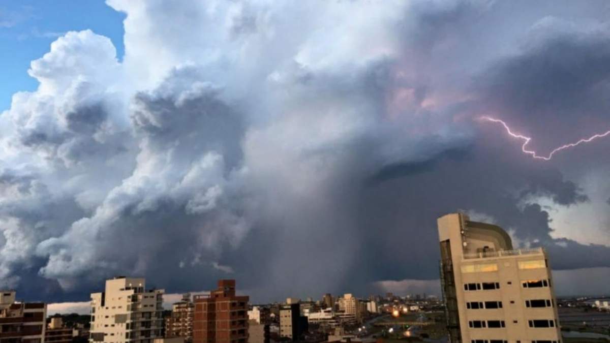 El clima anuncia tormentas eléctricas. Fuente: (Twitter)