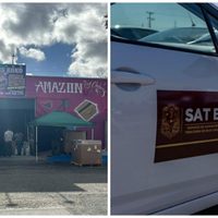 Denuncian presunta extorsión de SAT BC contra tienda de saldos en Tijuana
