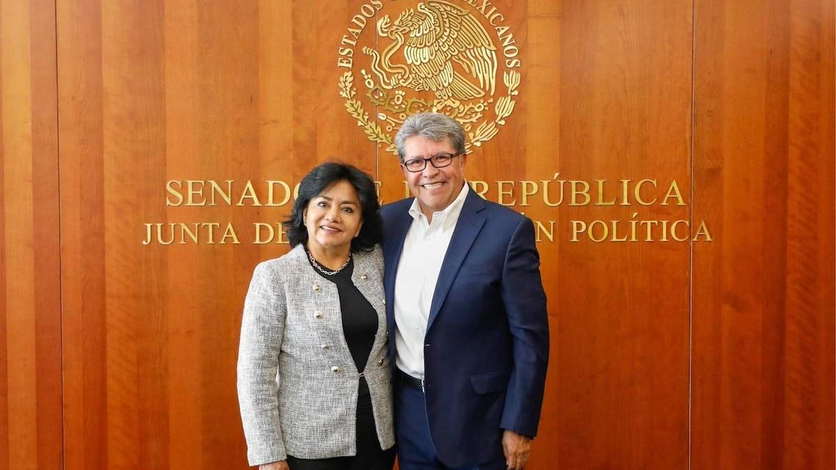 Leticia Peña y el coordinador de la bancada