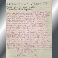 Ante la creciente violencia, niña en Chihuahua exige a Peña que deje de robar y ofrezca un futuro seguro