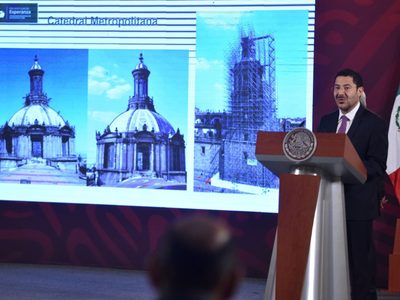 Seis años después, Batres anuncia reconstrucción de 145 inmuebles dañados en sismo de 2017