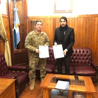 Firmaron acuerdos con la Caballería de Exploración de Montaña 4