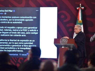 AMLO defiende a la alcaldesa de Tijuana por ataque a la periodista Yolanda Caballero