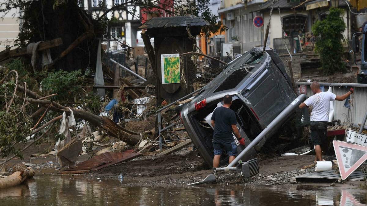 Destrucción en Alemania. Fuente: (Twitter)