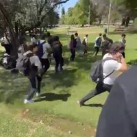 Batalla campal en el Parque Cívico: tres alumnos resultaron heridos