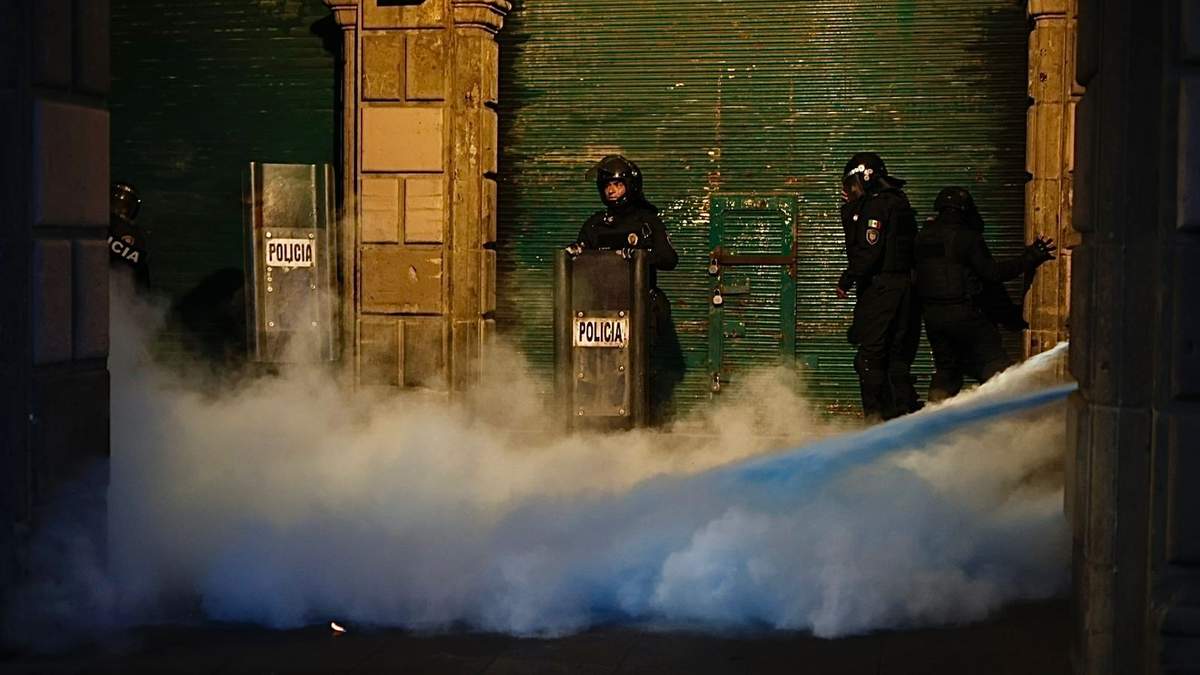 La marcha en el 11 aniversario de la desaparición de los normalistas