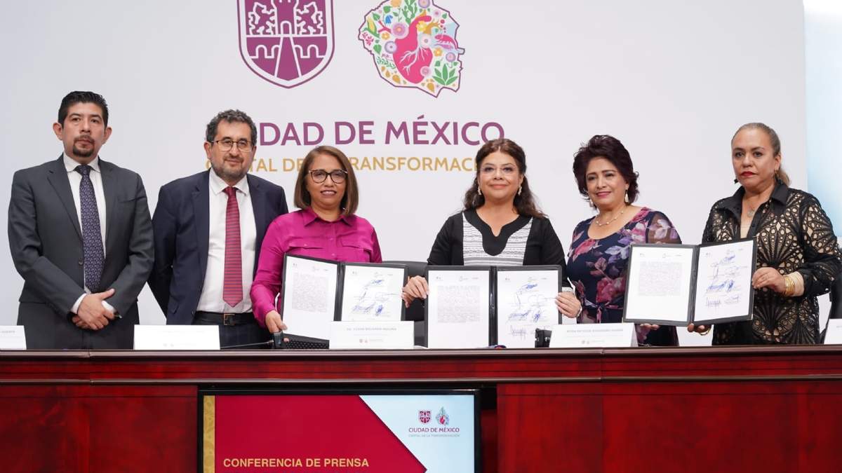 Brugada firma convenio con el IECM e INE para garantizar seguridad en elección de juzgadores