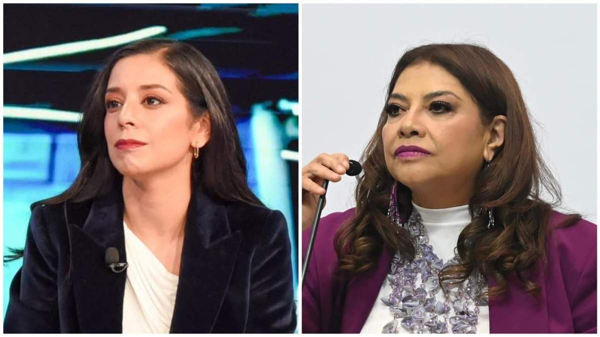 La dirigente del PAN en la CDMX, Luisa Gutiérrez, y la jefa de Gobierno capitalino, Clara Brugada