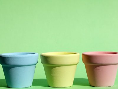 Con una esterilla vieja y palos de escoba, transformá esas macetas de plástico en elementos chic de decoración