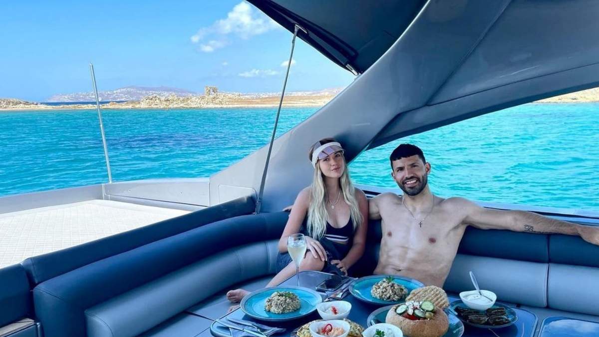 Sofía Calzetti y el Kun Agüero. Fuente: (Instagram)