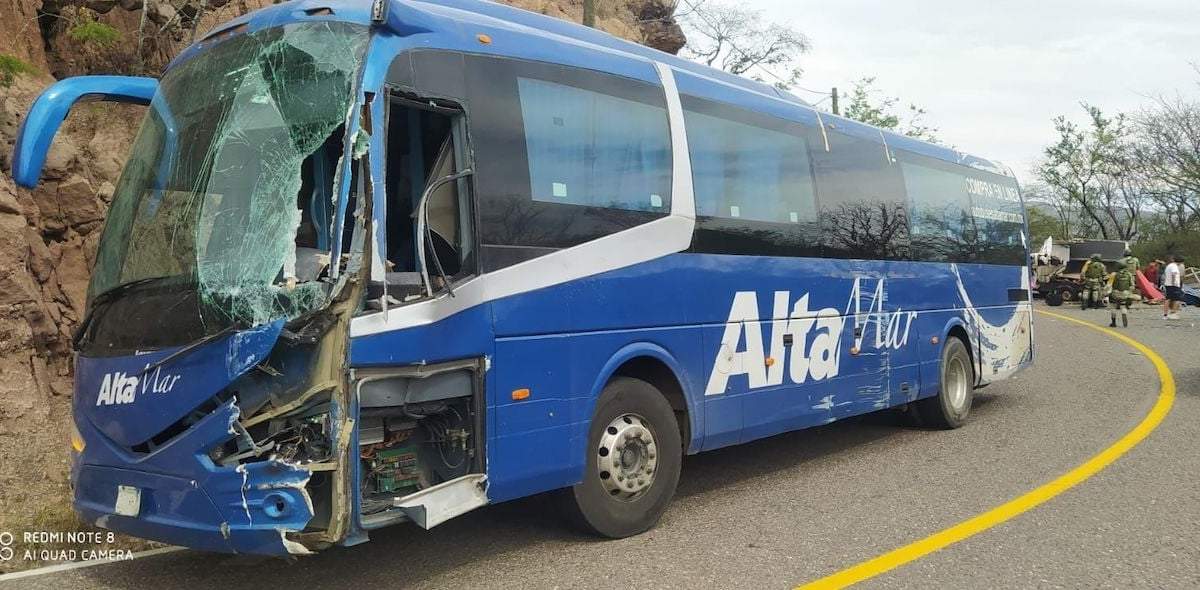 El autobús accidentado