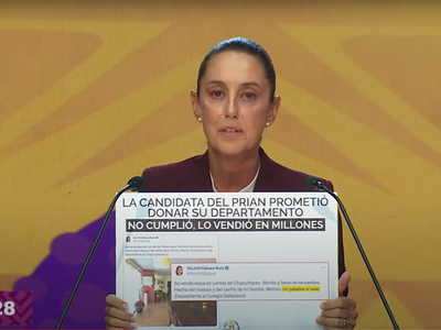 “Yo pago renta; la del PRIAN vive en departamento del cártel inmobiliario”: Sheinbaum