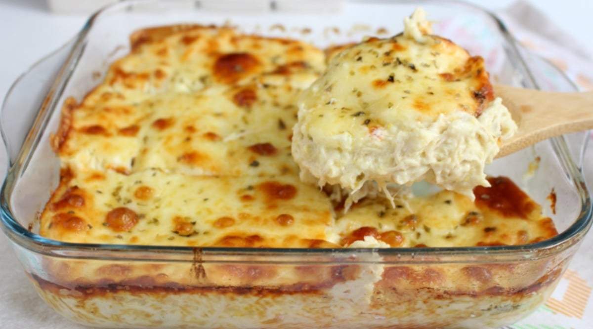 Pastel de arroz con pollo. Fuente: (Instagram)