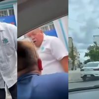 Turista extranjero interviene en pelea entre taxistas y chofer de app en Playa del Carmen