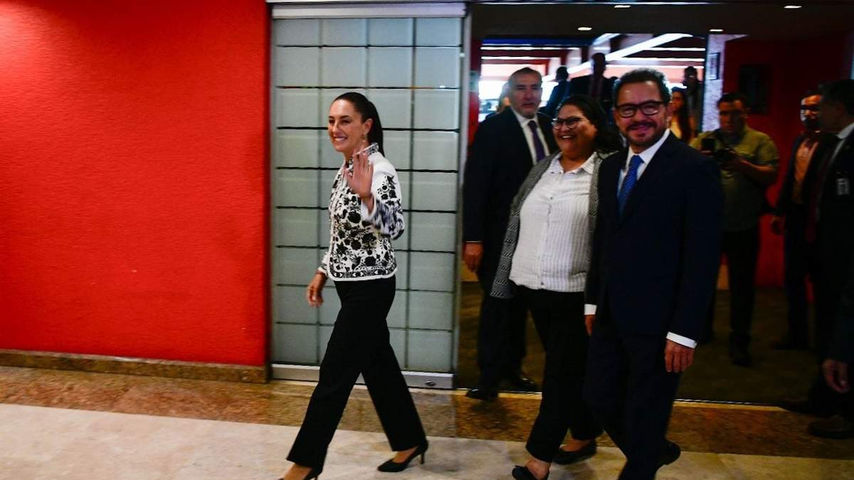 Claudia Sheinbaum a su llegada al Senado