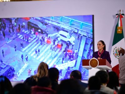 “Se vio la foto, pero no todo el momento": Sheinbaum muestra video sobre “encapsulamiento”