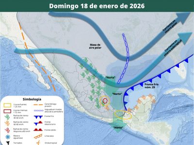 Masa de aire polar del nuevo frente frío 29 congelará el fin de semana a estas entidades