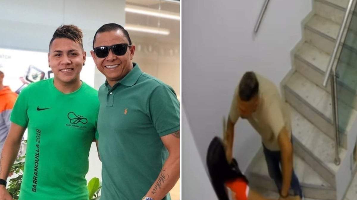 Momento de la agresión de Iván René Valenciano Jr. a su pareja