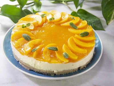 Cheesecake de durazno sin horno: un postre fresco y original para la mesa de Navidad