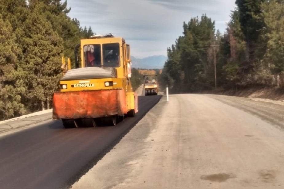 La pavimentación de la ruta provincial 86 alcanzó el 70% de avance. Fuente: (Twitter)