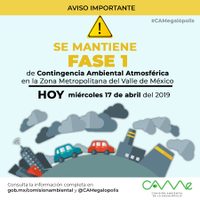 CAMe mantiene Fase 1 de contingencia por ozono; modifica horario del Hoy no Circula