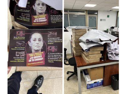 Contraloría de la CDMX descubre propaganda contra Sheinbaum en oficinas de la alcaldía Cuauhtémoc