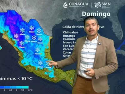 Tormenta invernal, masa de aire polar y frente frío 27 congelarán al país durante el fin de semana