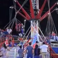 Sillas voladoras chocan y se enredan en feria de Tabasco; hay lesionados (Video)